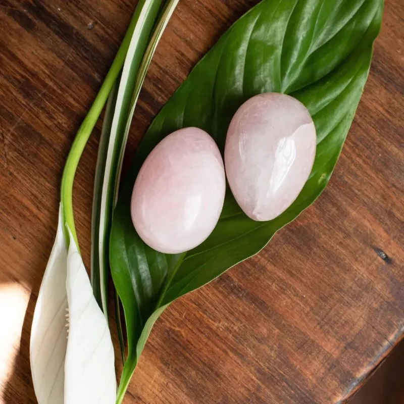 Yoni Egg de Quartzo Rosa