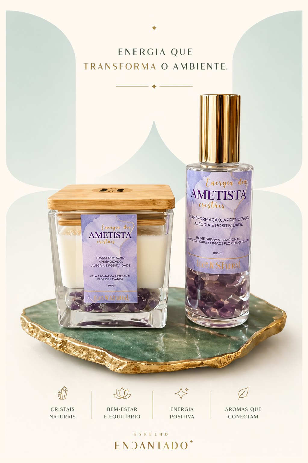 Ametista - Vela Aromatica + Spray