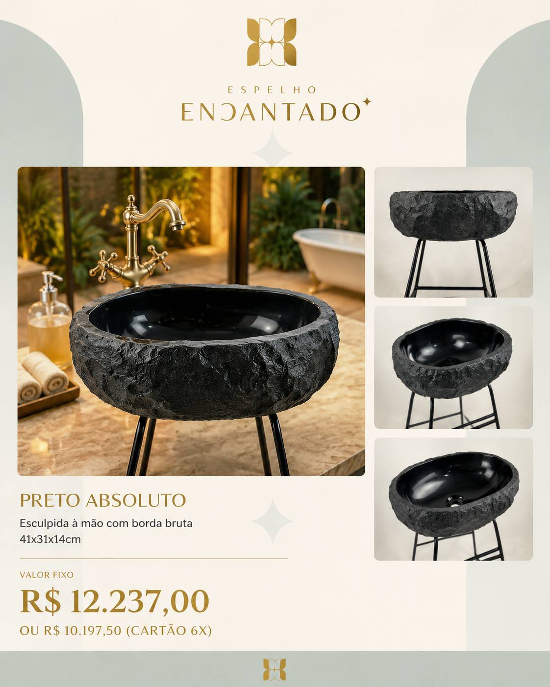 Cuba de Pia - Preto Absoluto