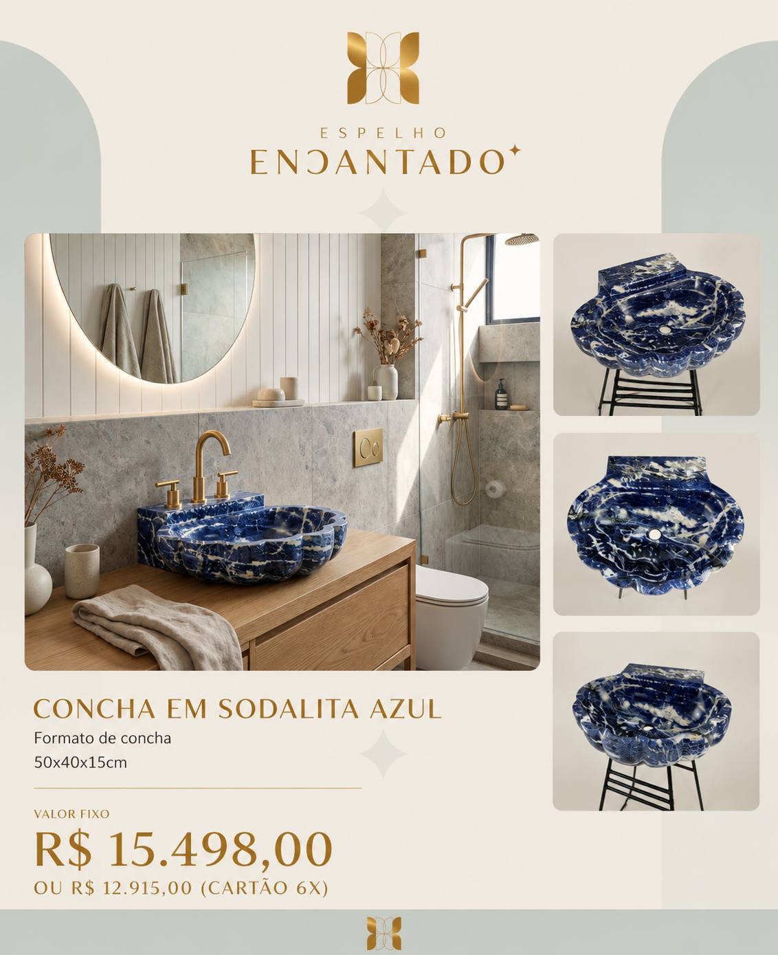 Cuba de Pia -  Sodalita Azul