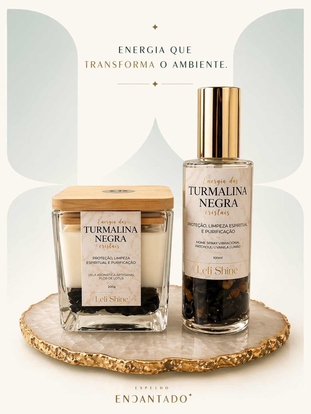 Turmalina negra - Vela Aromatica + Spray
