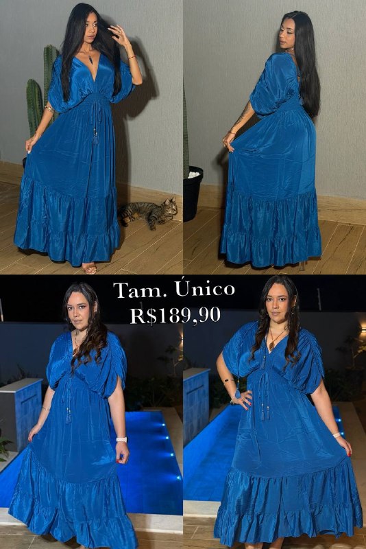 Vestido Longo Princesa Liso